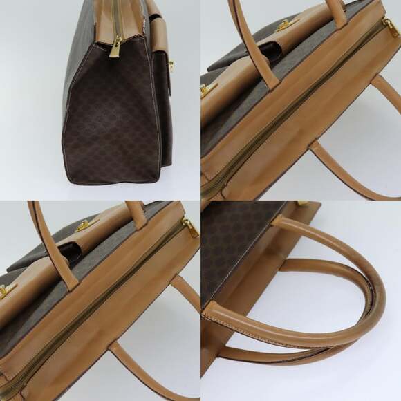 CELINE Macadam Canvas Tote Bag Pvc Brown - Picture 10 of 13